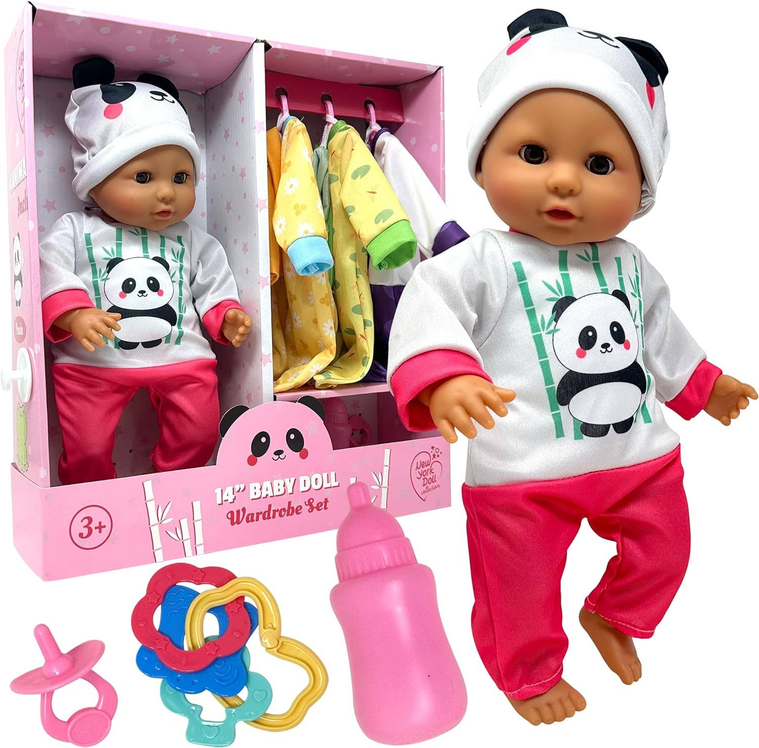 14 Inch Baby Doll Play Set Wardrobe Closet