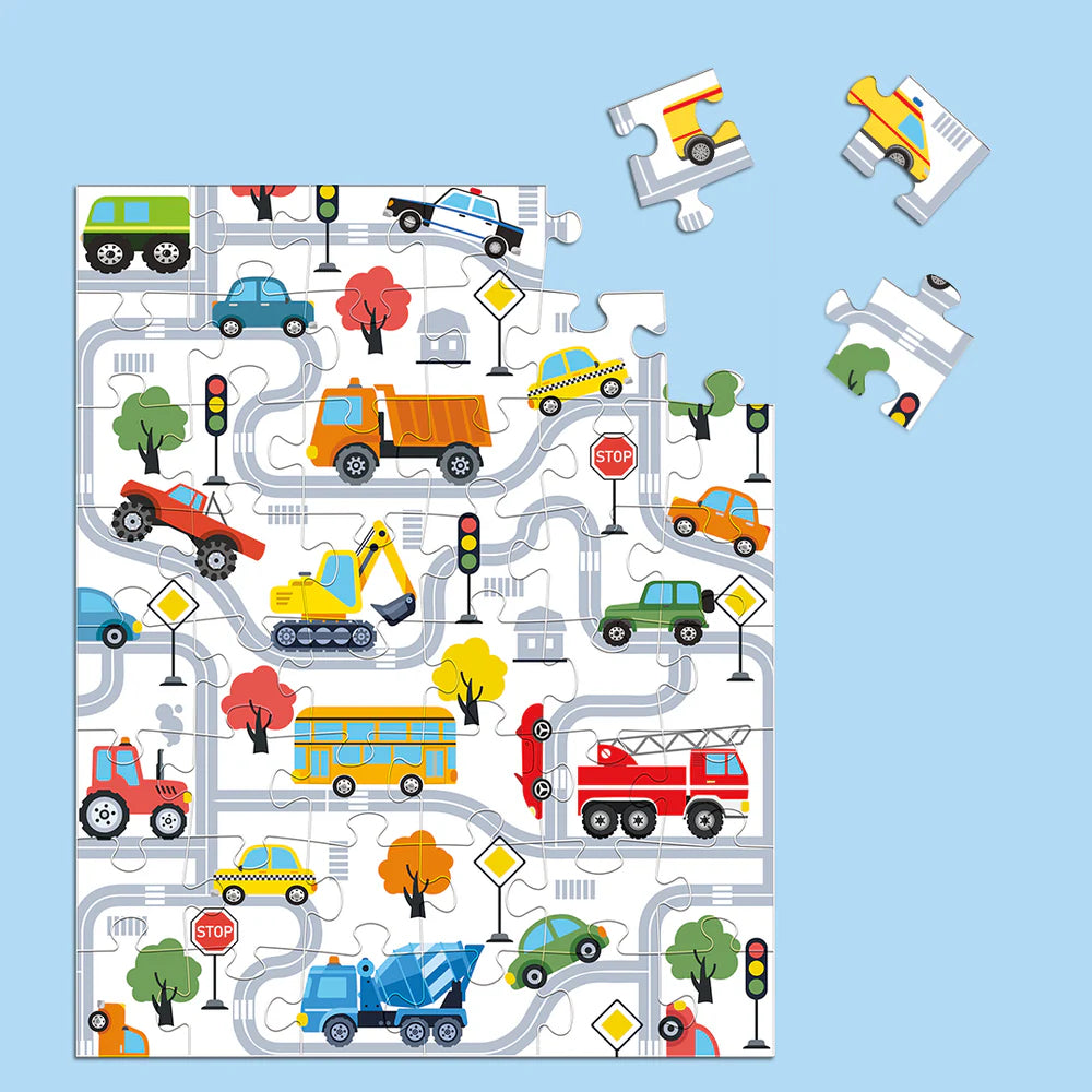Trucks and Transportation 48  Piece Puzzle Snax