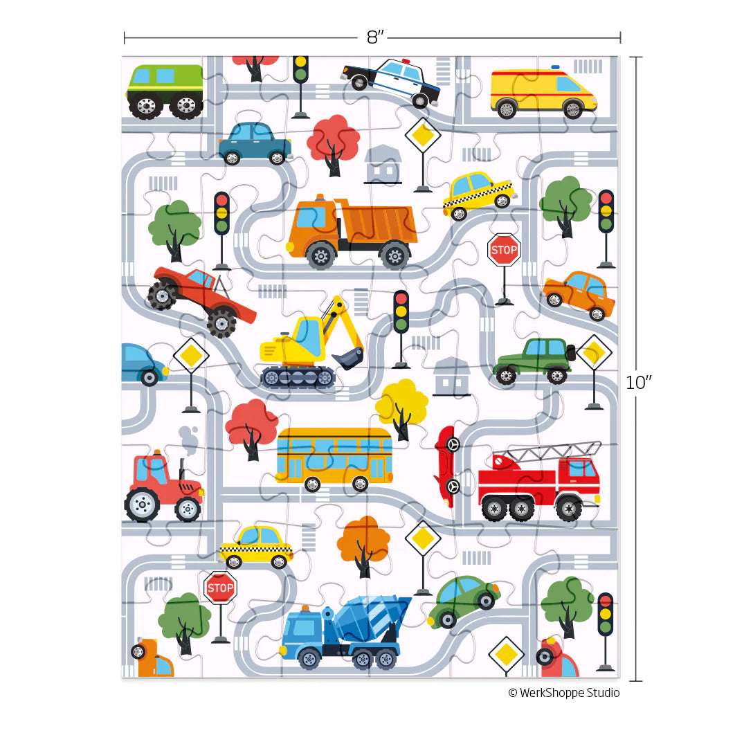 Trucks and Transportation 48  Piece Puzzle Snax