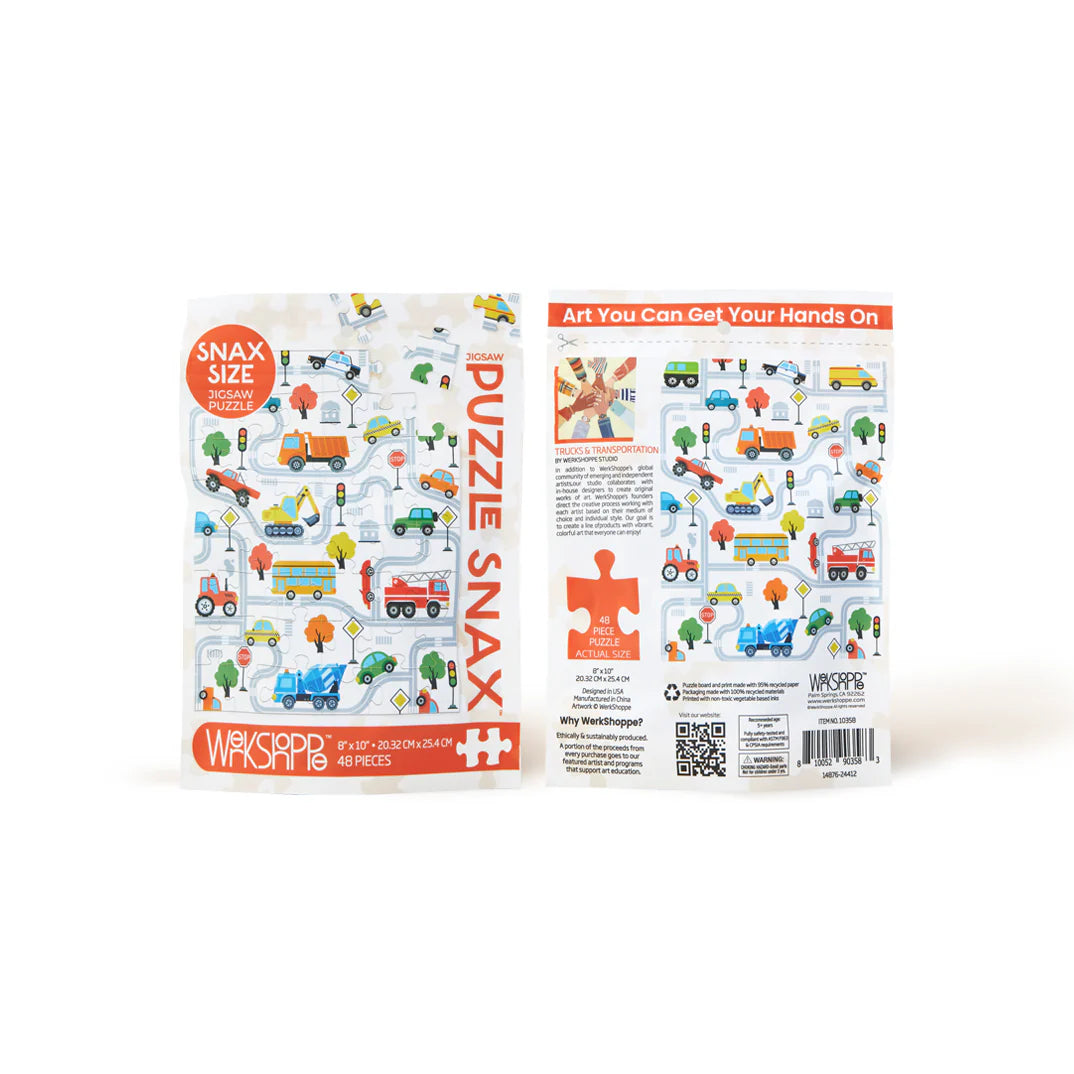Trucks and Transportation 48  Piece Puzzle Snax