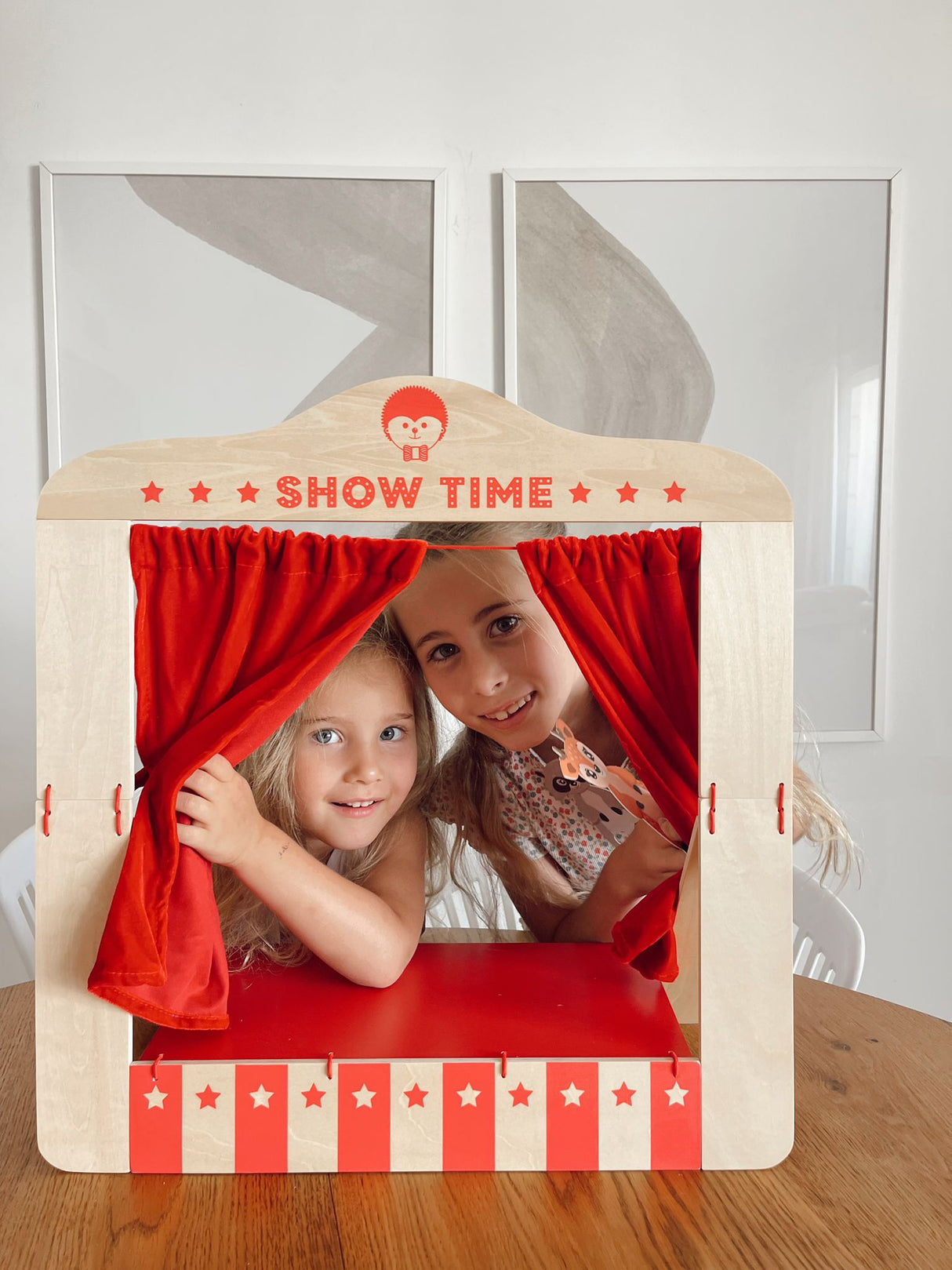 Wooden Table Top Puppet Theater