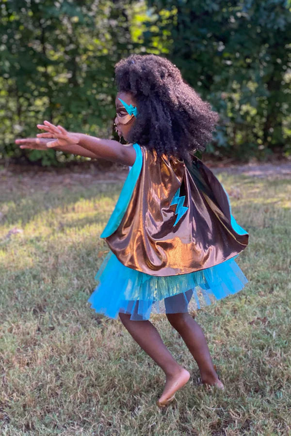 Super-Duper Tutu Cape & Mask in Teal