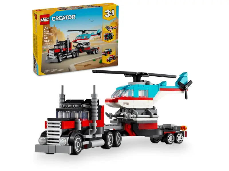 LEGO Creator 3in1: Flatbed Truck with Helicopter