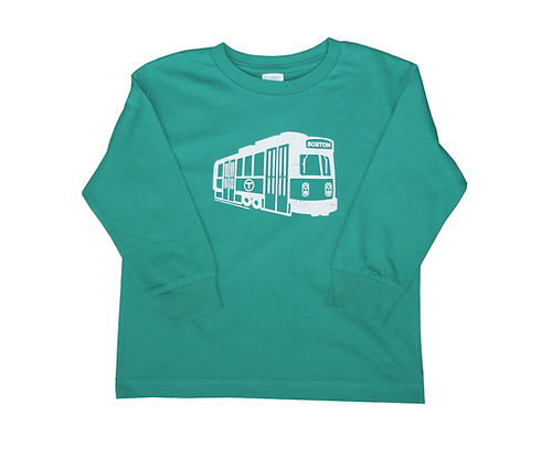 Toddler Long Sleeve MBTA Green Line Trolley T-Shirt 4T