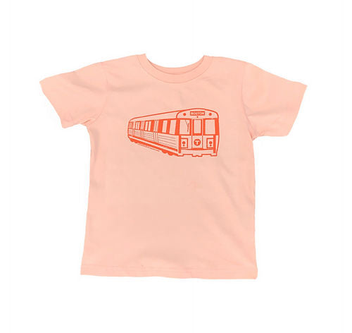 Orange Line MBTA T-Shirt Peach - 5/6T