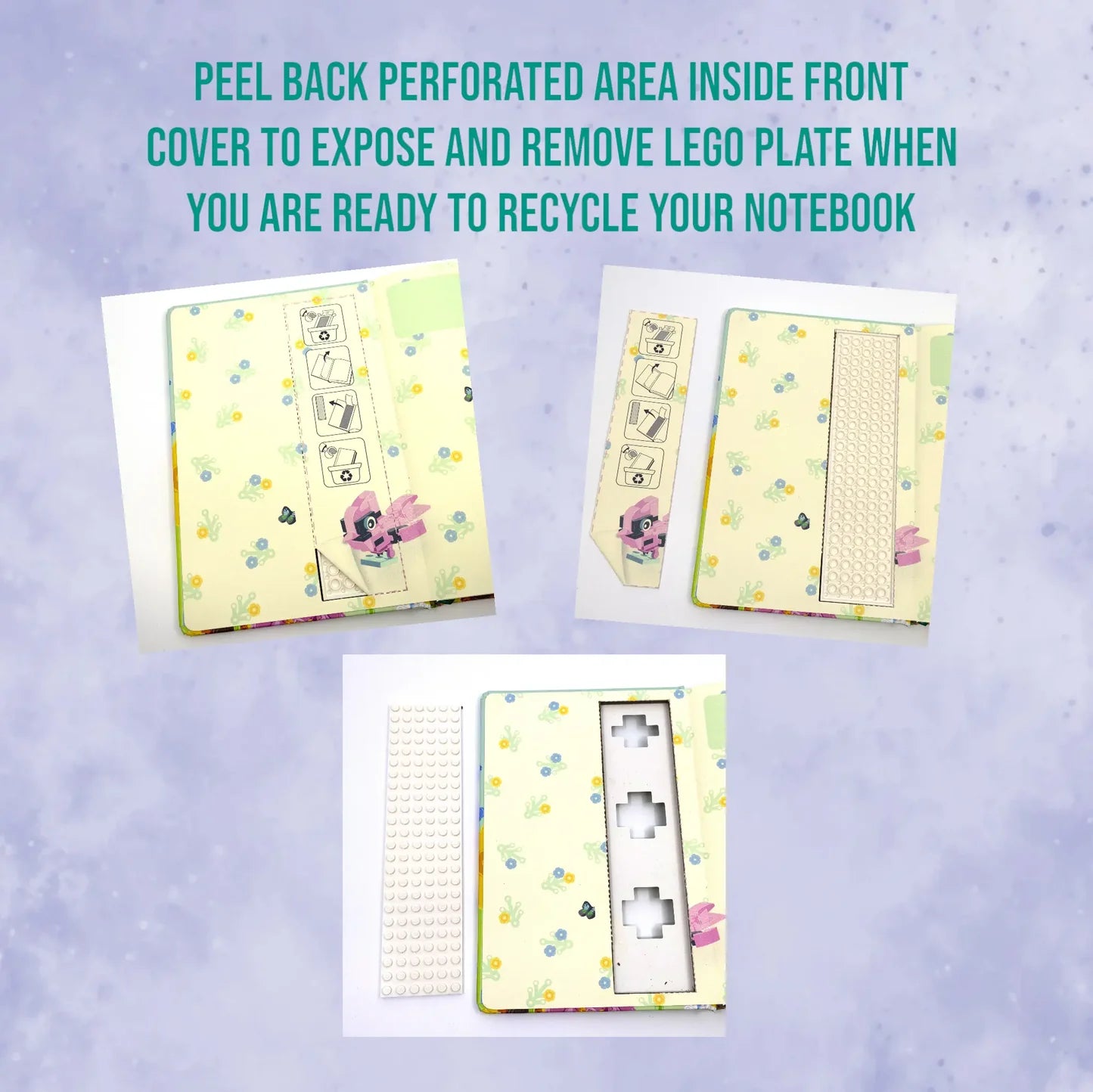 Reclaim & Recycle Dotted Notebook with Gel Pen - Botanical
