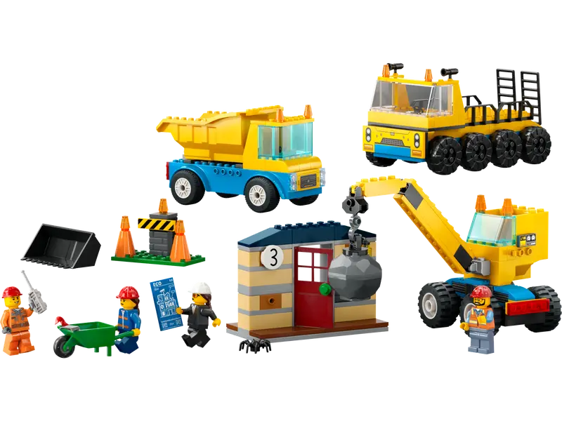 LEGO City: Construction Trucks and Wrecking Ball Crane