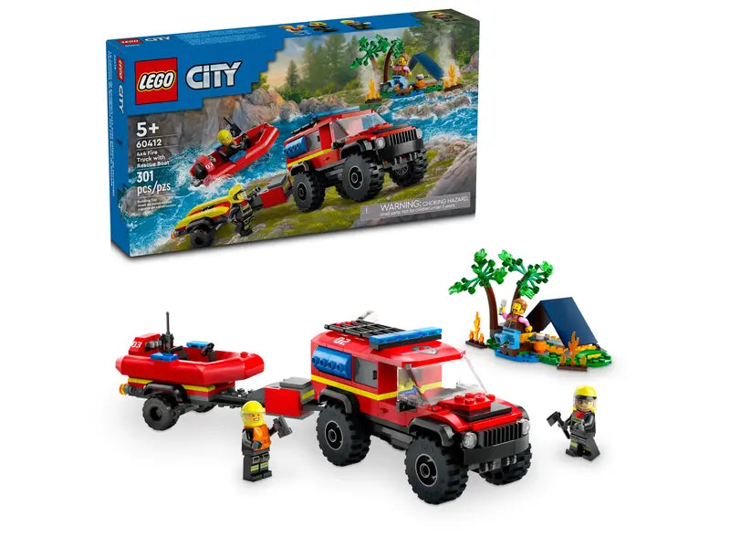 LEGO City: 4x4 Fire Truck w Rescue Boat