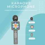 Party 2 Go Karaoke Microphone & Disco Ball Set - Silver Bling