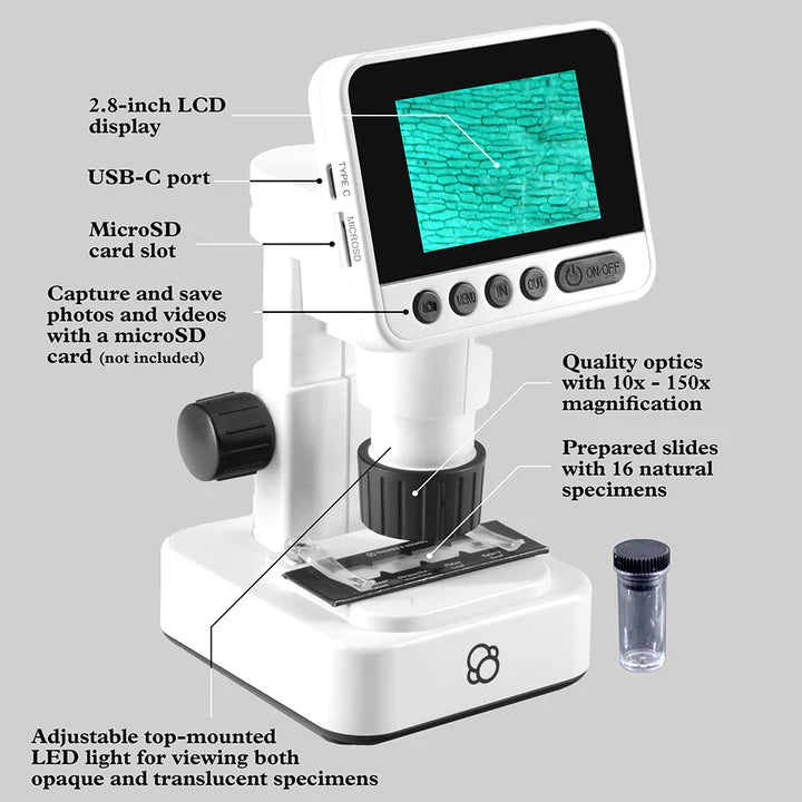 The Thames & Kosmos Digital Microscope with HD Imaging and LCD Display
