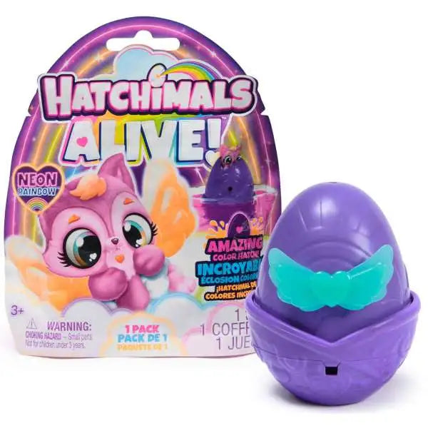 Hatchimals Alive Neon Rainbow 1-Pack Blind Box