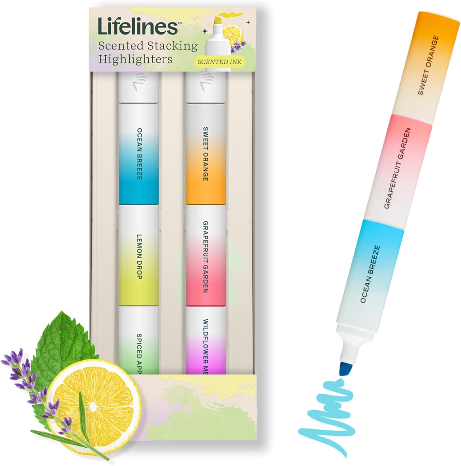 Lifelines Scented Stacking Highlighters 2pk