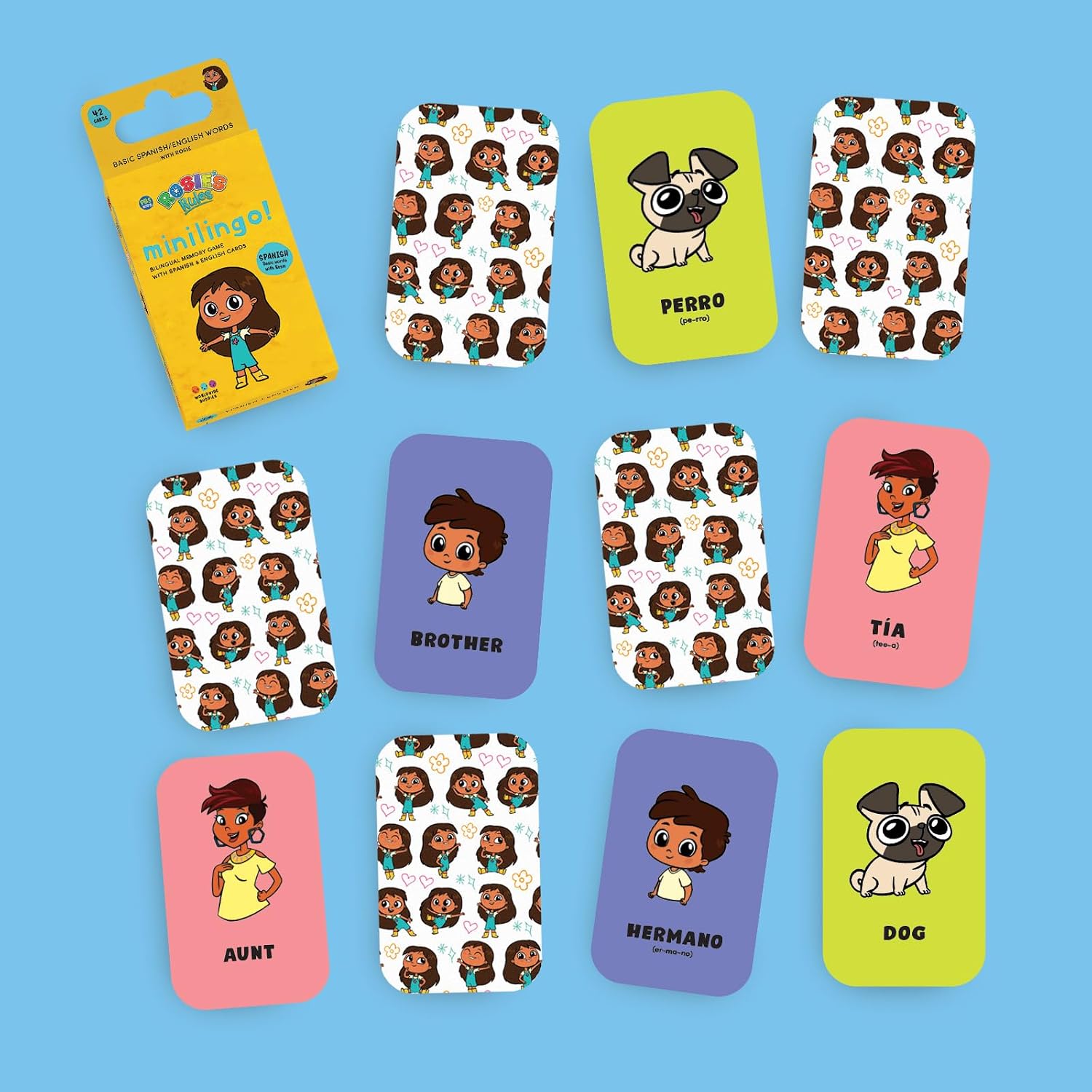 ROSIE'S RULES MINILINGO SPANISH/ENGLISH FLASHCARD GAME