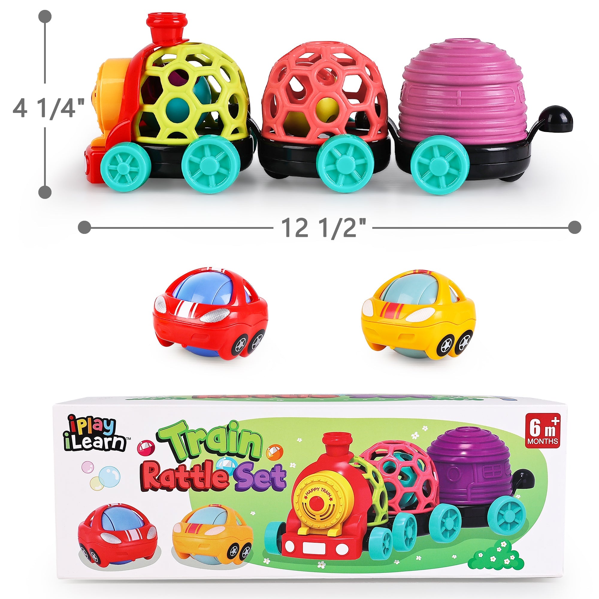 Musical Train Rattle Set