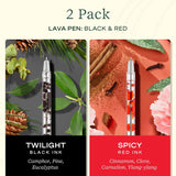 Lifelines Scented Lava Gel Pen Set Black/Red