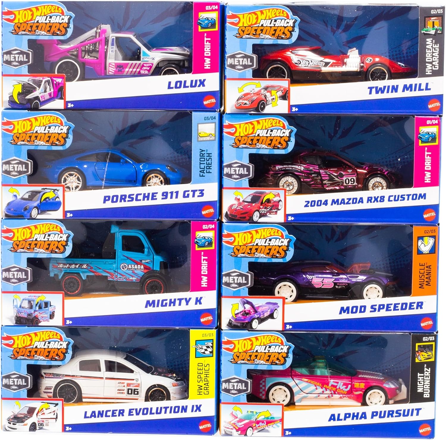 Hot Wheels Pullback Singles