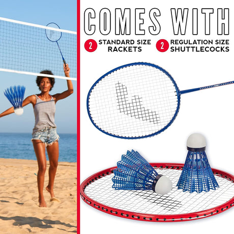 Badminton Racquet and Birdie Set