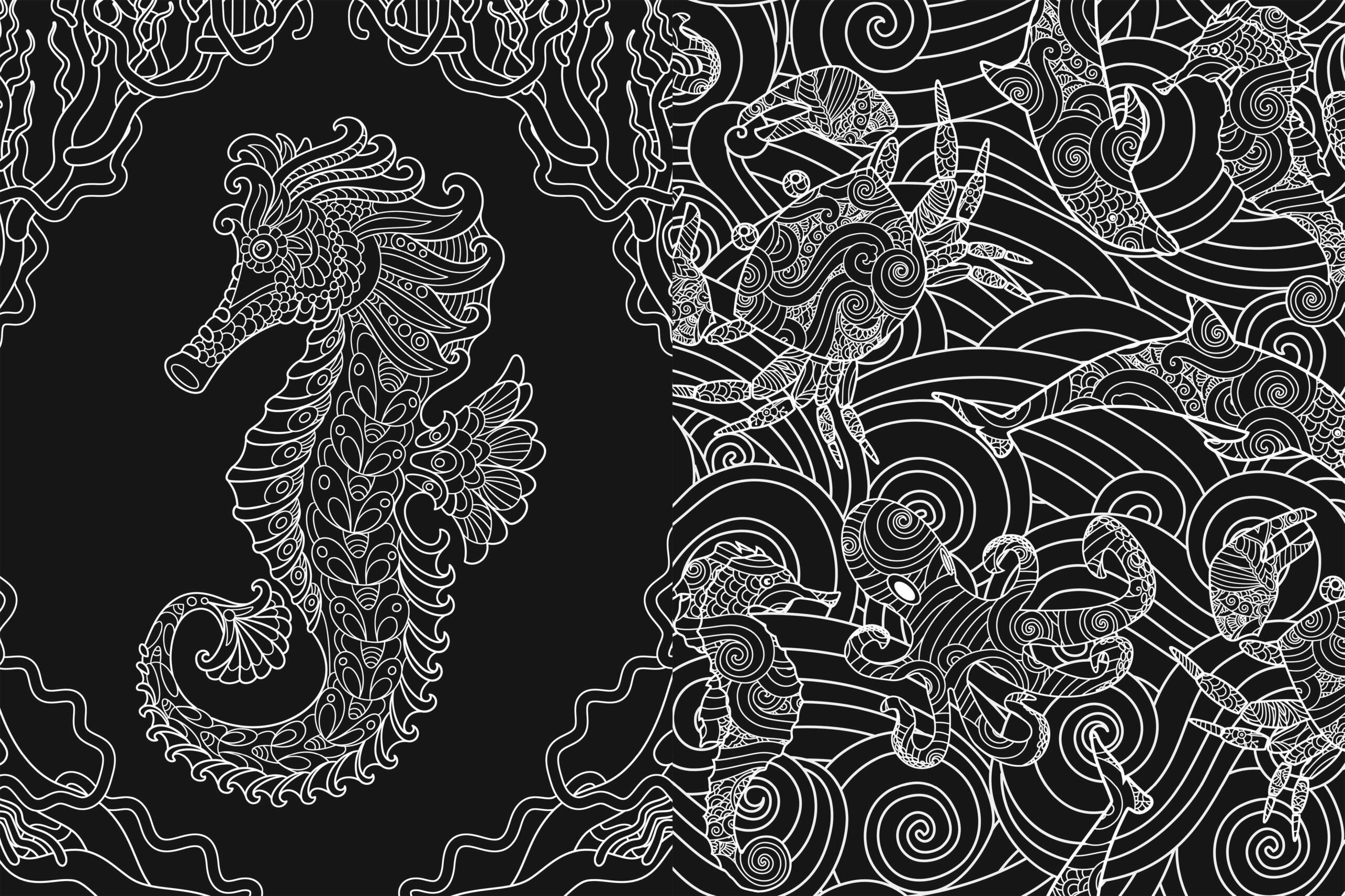 Midnight Coloring Underwater  Worlds