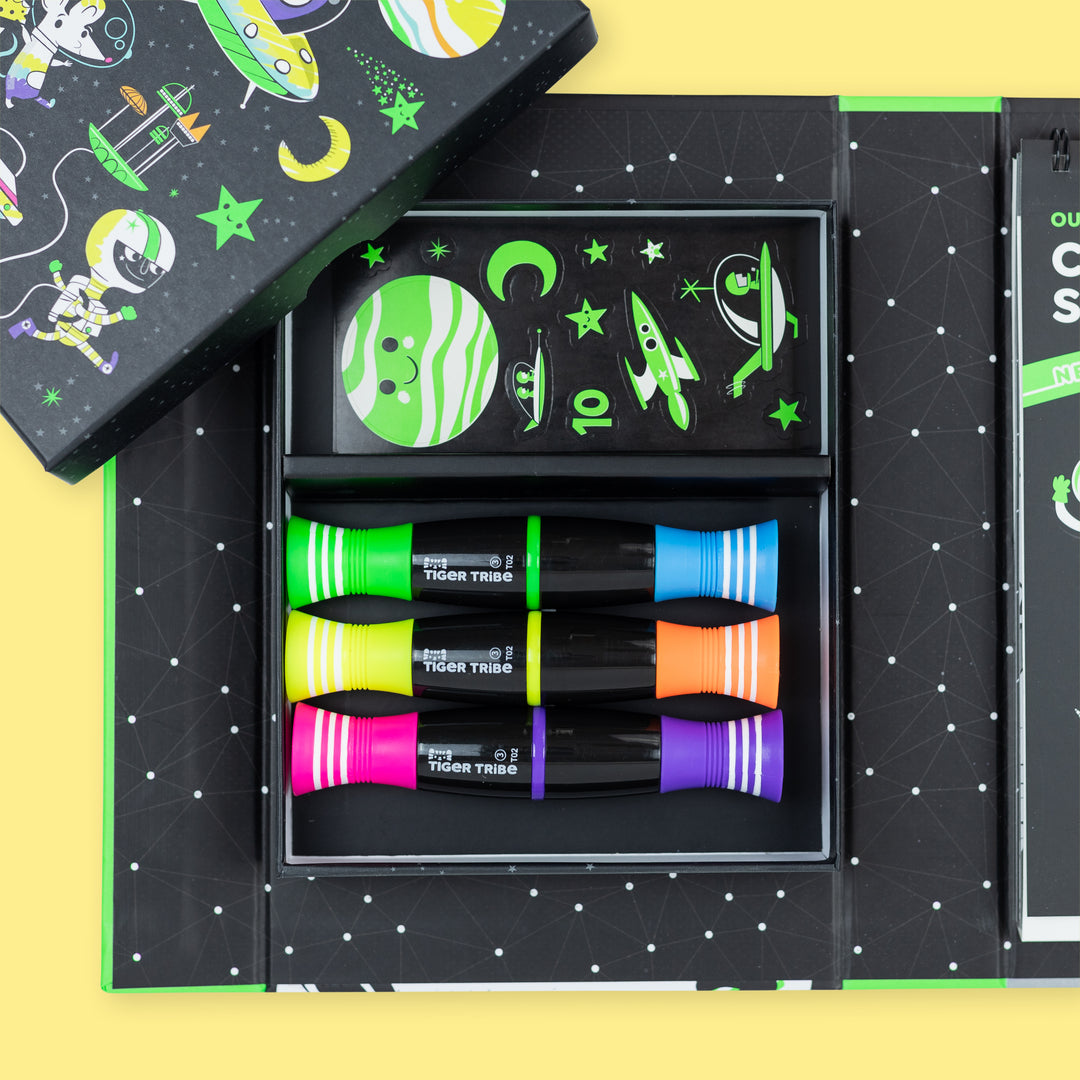 Neon Colouring Set Outer Space