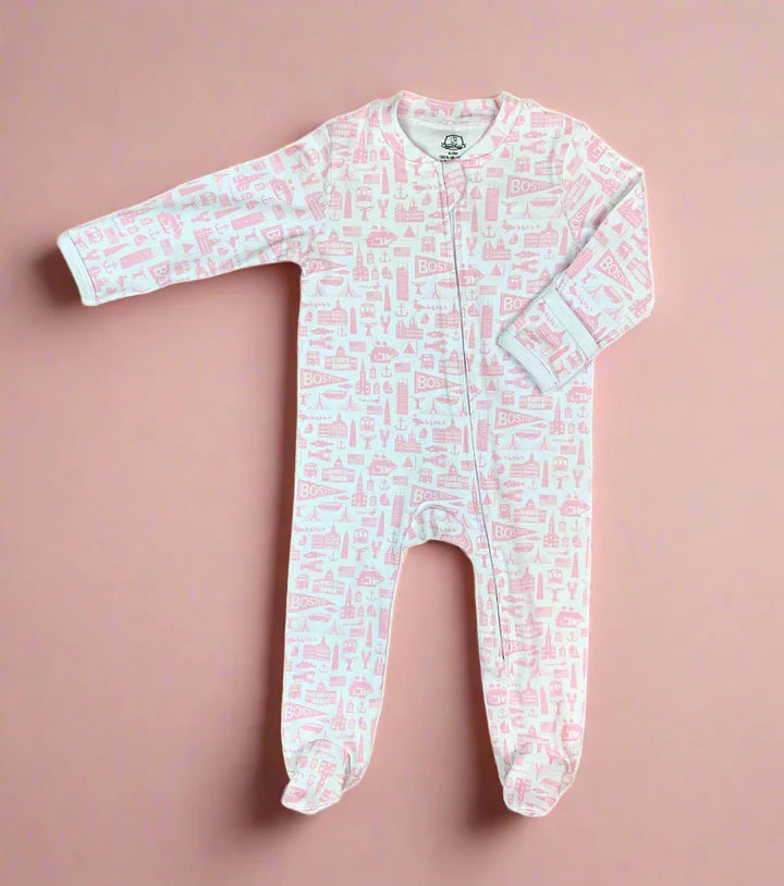 Boston Icons Footie Romper 9M