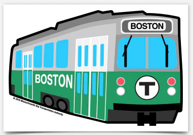 MBTA Die Cut Vinyl Sticker - Green Line Trolley