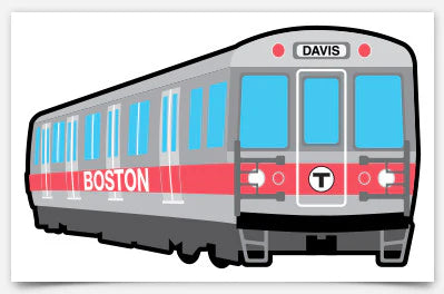 MBTA Die Cut Vinyl Sticker - Red Line Train