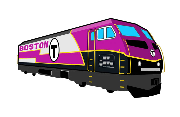 MBTA Die cut vinyl sticker - Commuter rail