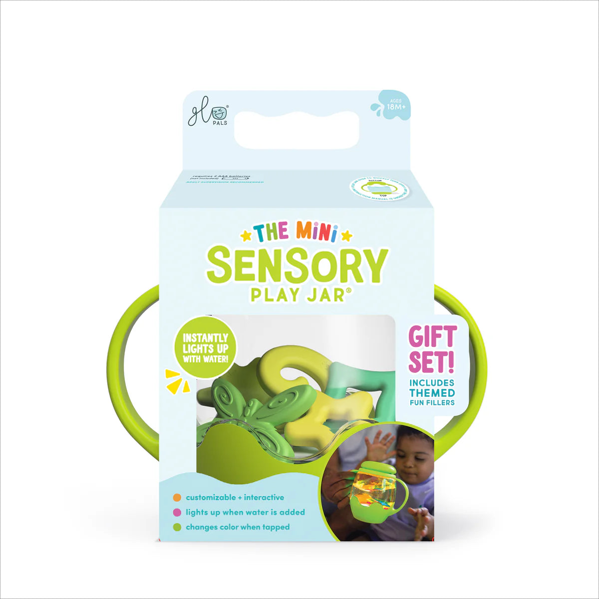 Mini Sensory Play Jar Gift Set -  Green/Firefly