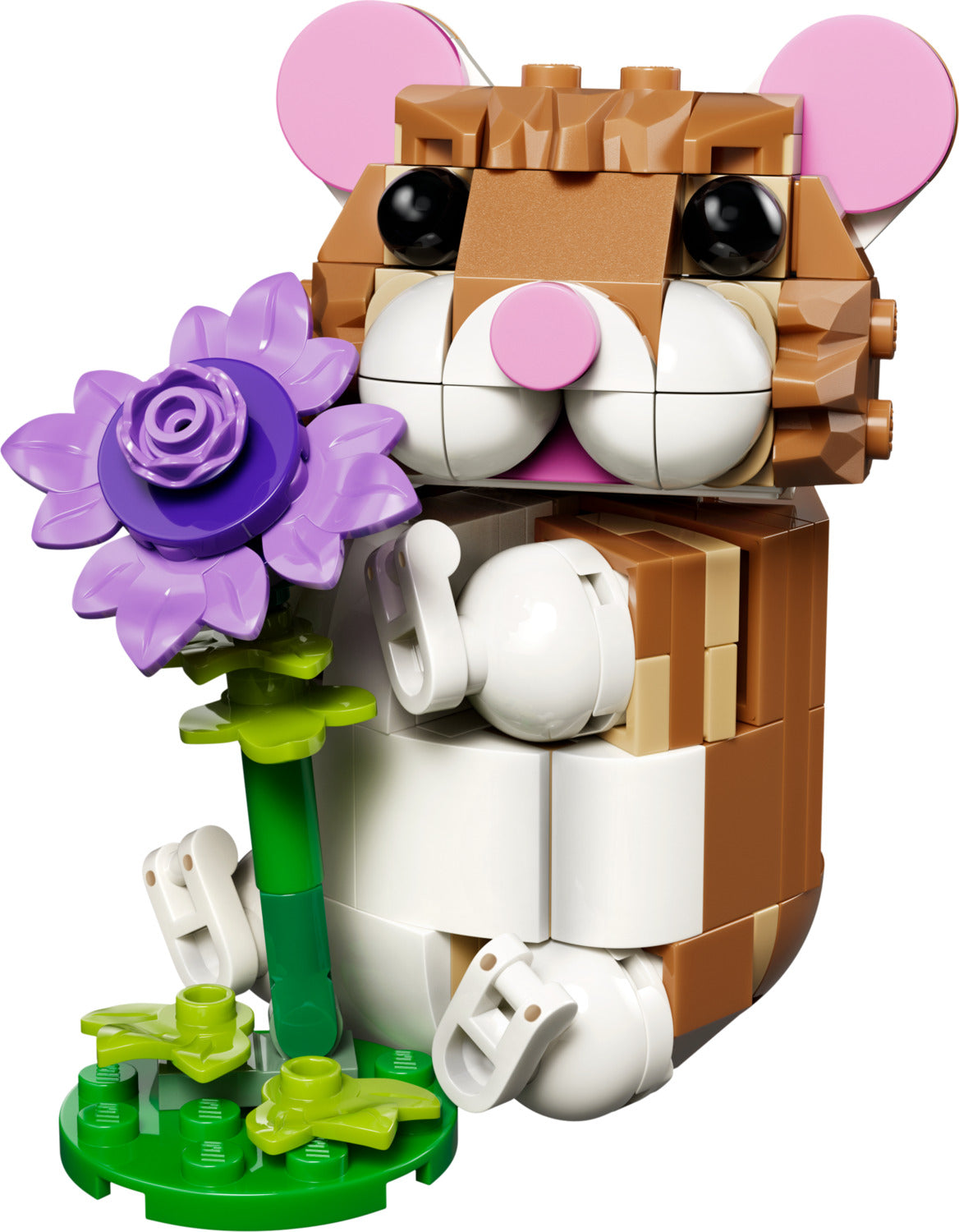3-in-1 Cute Hamster with a Flower