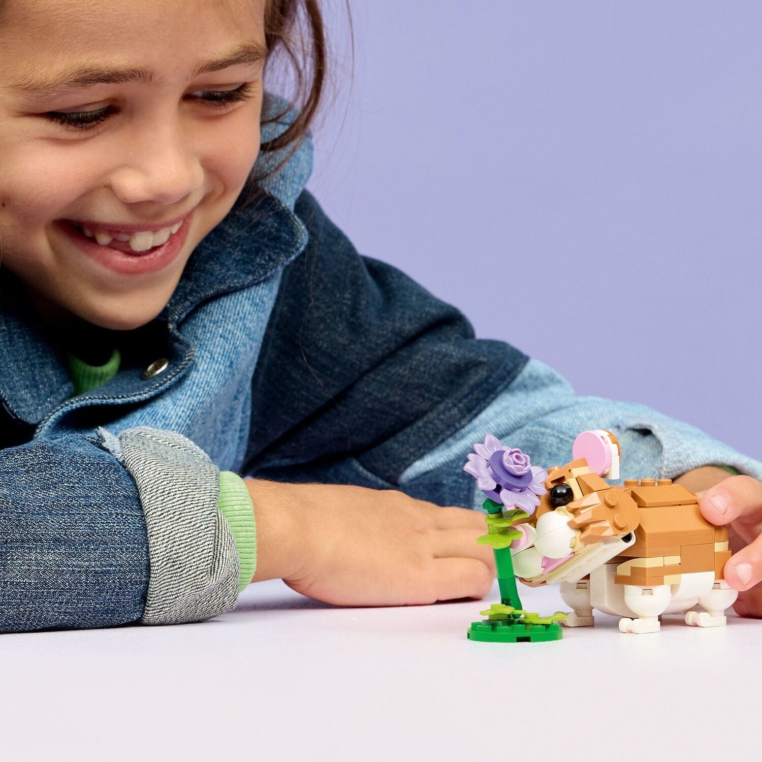 3-in-1 Cute Hamster with a Flower