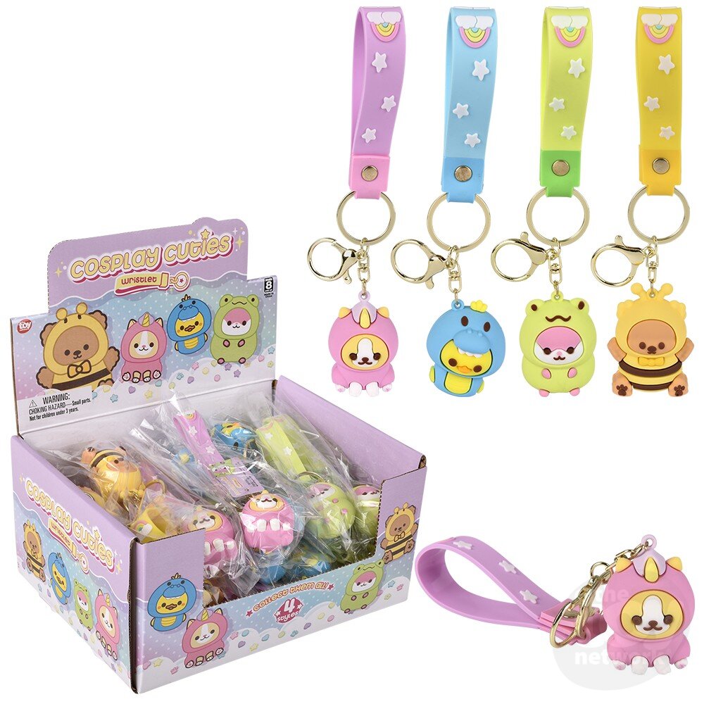 Kawaii Animal Wristlet Clip On