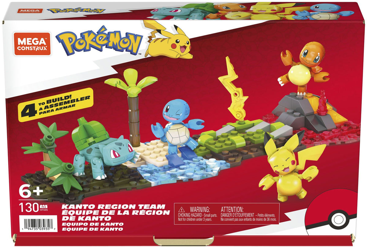 Pokémon Equipe de Kanto Blocos de Montar Mega Construx HFG05