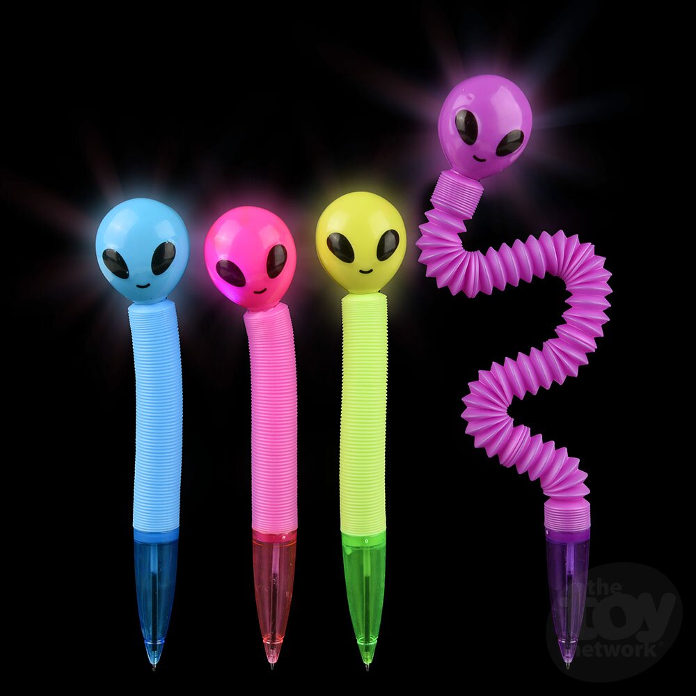 Light Up Pop Tube Alien Pen