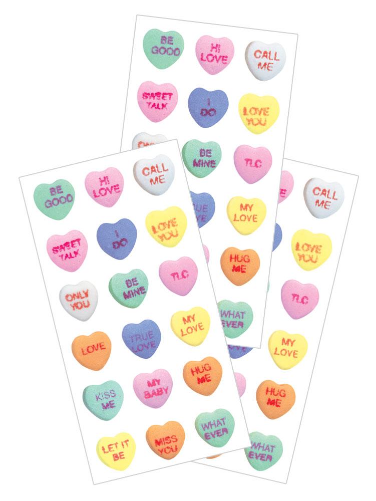 Candy Hearts Stickers