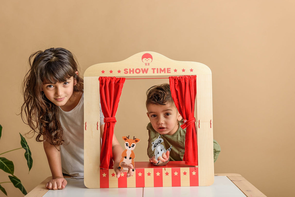 Wooden Table Top Puppet Theater