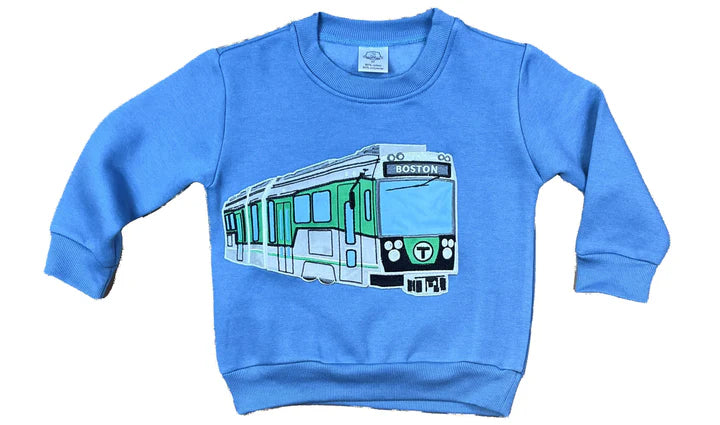 Toddler Boston MBTA Green Line Type 9 Trolley Applique Sweatshirt 4T