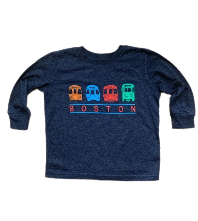 Toddler Long Sleeve Train Banner Tee - 3T