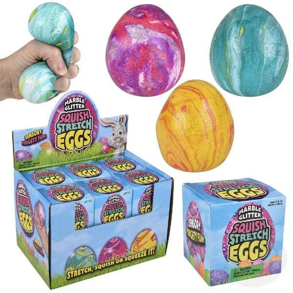 Squish And Stretch Marbleized Easter Eggs