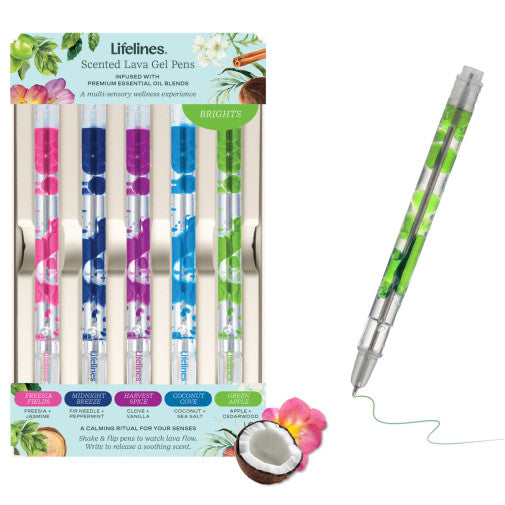 Scented Lava Gel Pens 5pk Bright