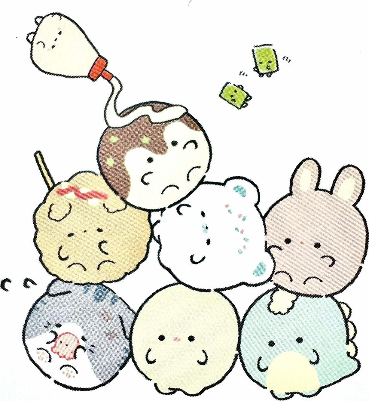 Round Animals Takoyaki Konamon Mini Notepad