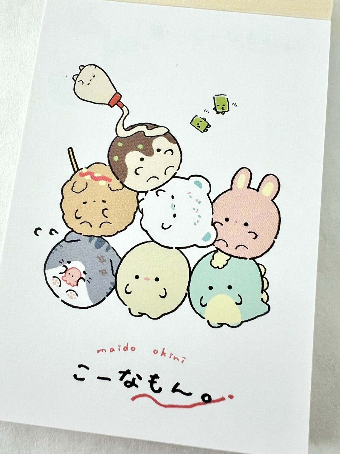 Round Animals Takoyaki Konamon Mini Notepad