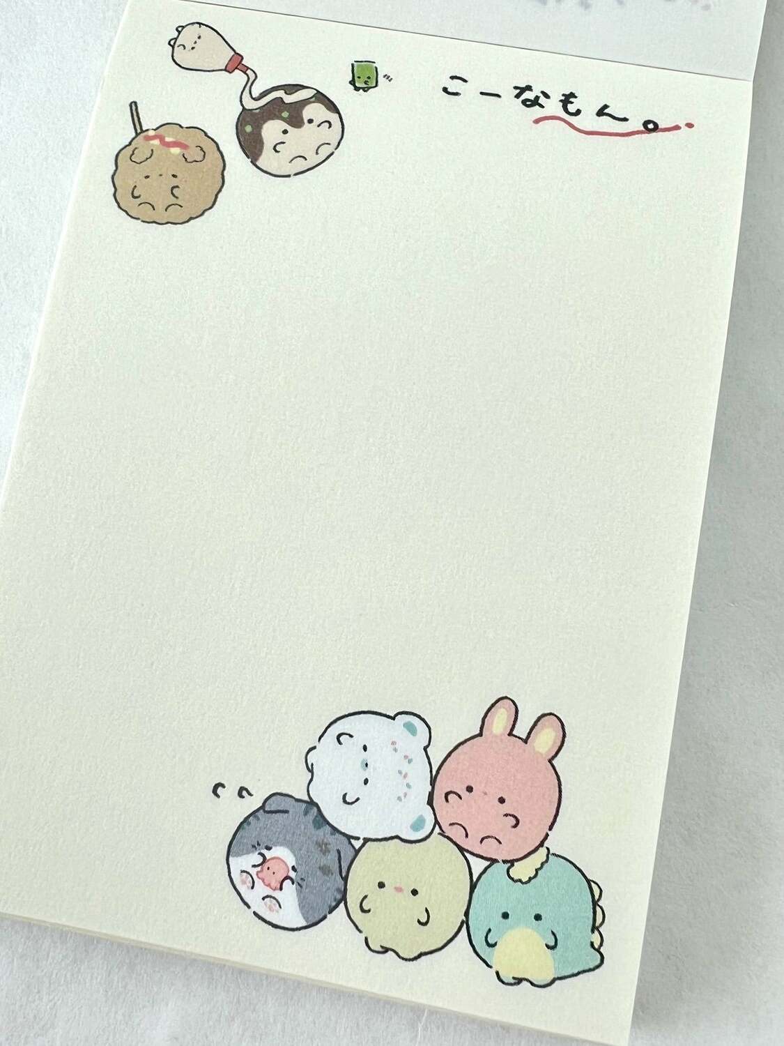 Round Animals Takoyaki Konamon Mini Notepad