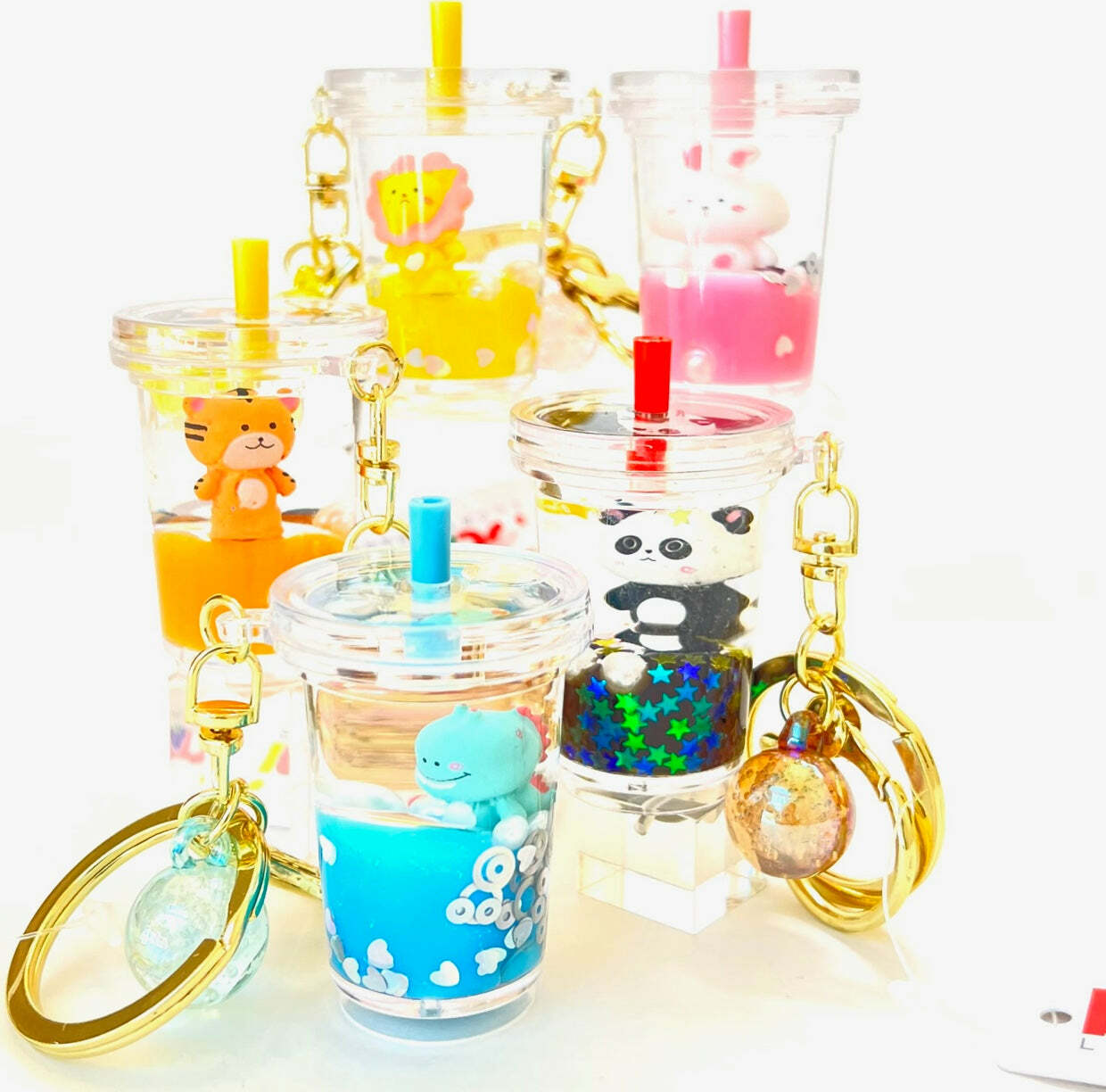 Zoo Animal Boba Floaty Key Charm 