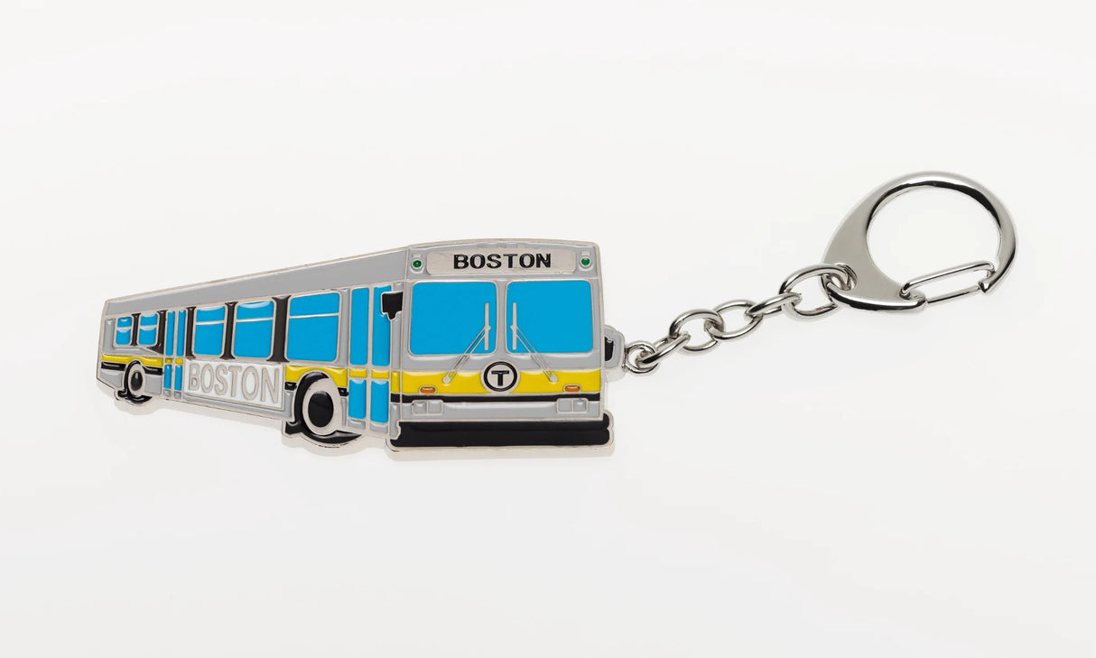 MBTA Metal Keychain - Boston Bus