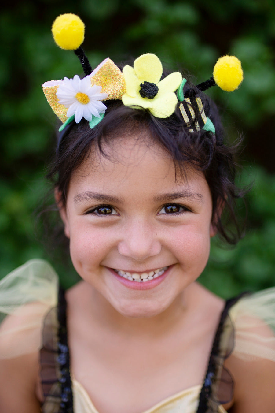 Bumble Bee Dress & Headband, Yellow/Black (Size 3-4)