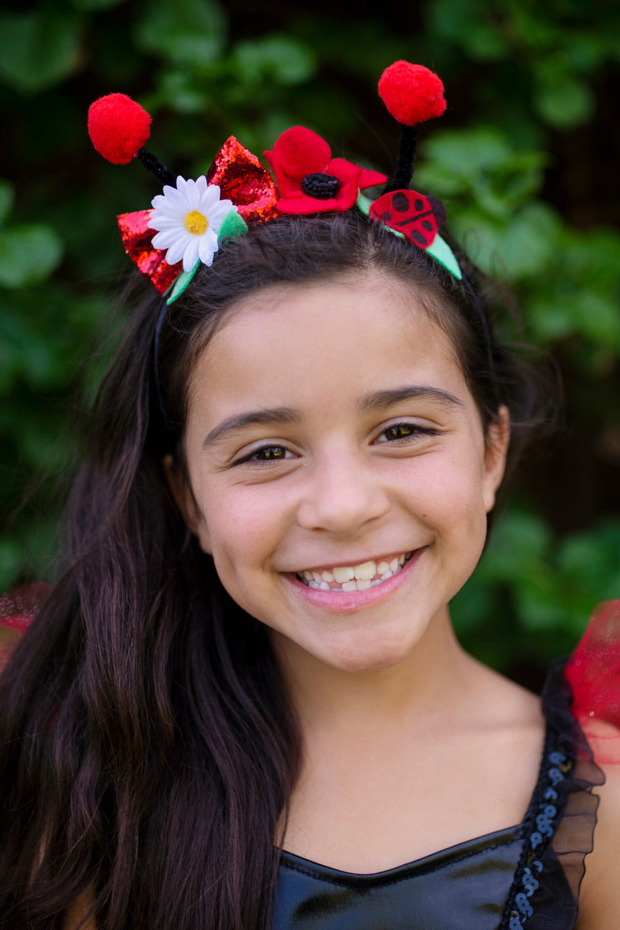 Ladybug Dress & Headband, Red/Black (Size 3-4) (assorted)