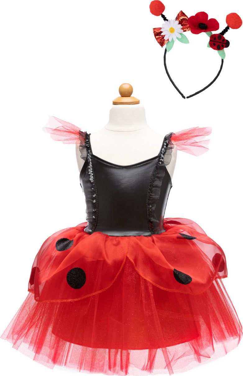 Ladybug Dress & Headband, Red/Black (Size 3-4) (assorted)