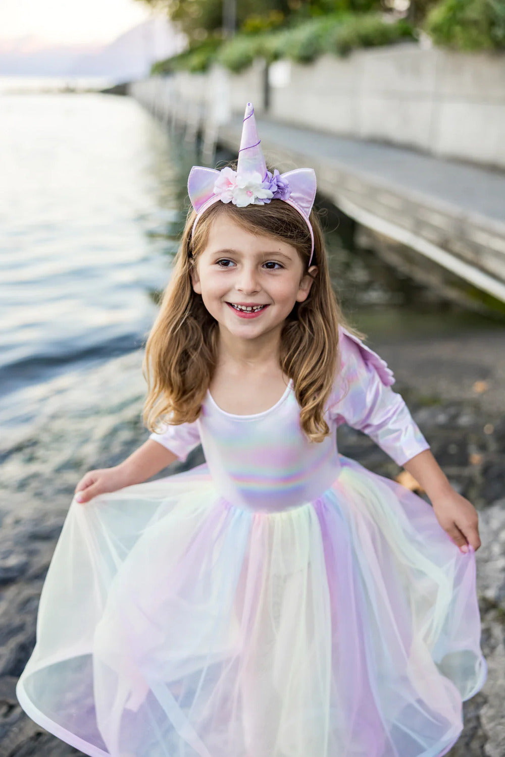 Alicorn Dress with Wings & Headband (Size 3-4)