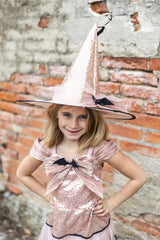 Glam Witch Dress with Hat (size 5-6)