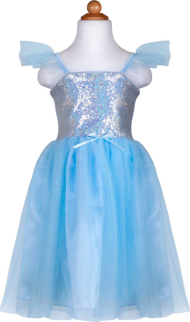 Blue Sequins Princess Dress (Size 5-6)